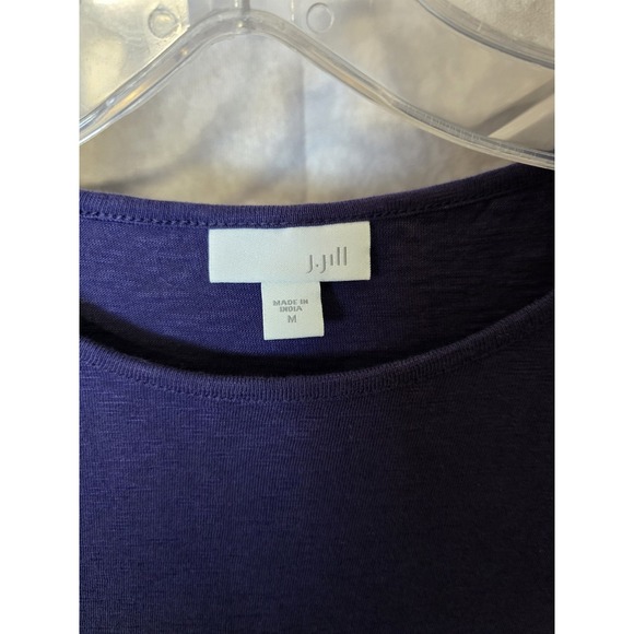 J Jill Women's Dark Blue/Purple Sleeveless Jersey Knit Dress Size M Vacation - Picture 2 of 7